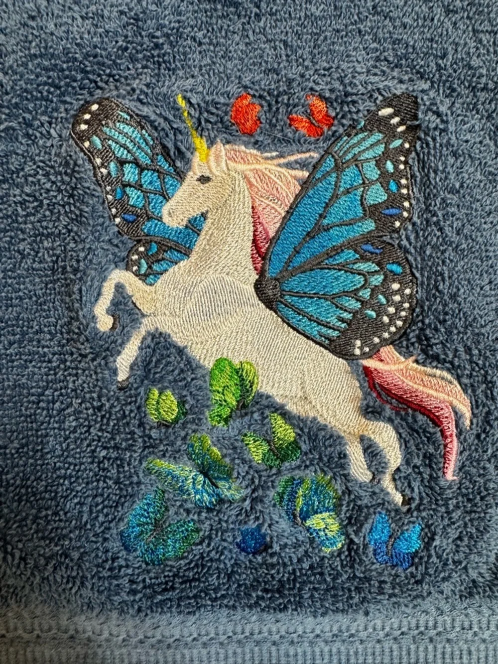 Kohl’s Blue Embroidered Unicorn Big One Hand Towel Replacement